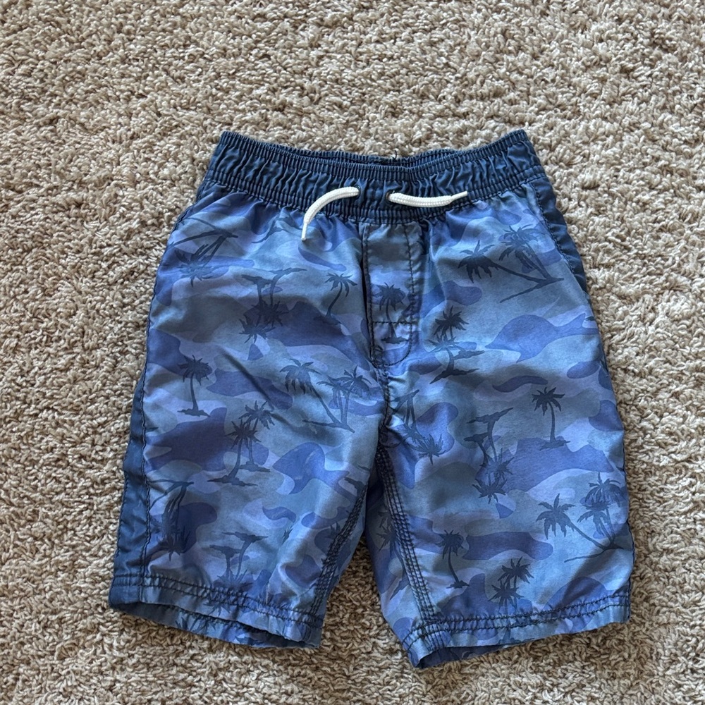 Blue Camouflage Kids Swim Shorts Size 7